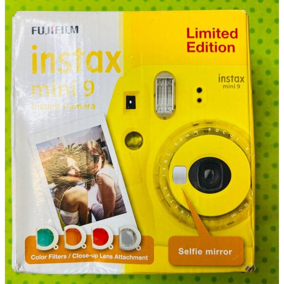 Fujifilm Instax Mini 9 Instant Camera Clear Yellow Limited Edition - Picture 1 of 6